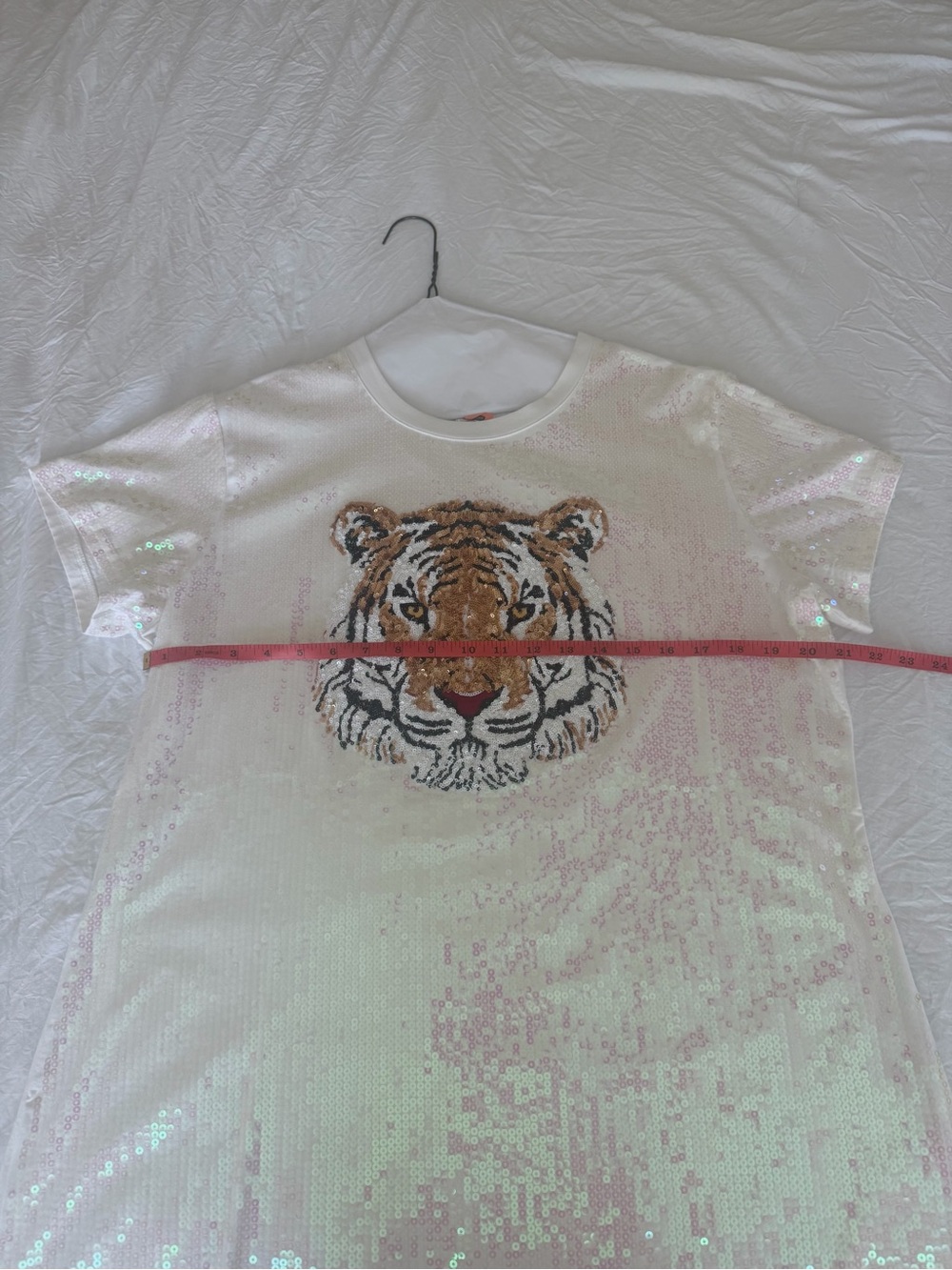 QUEEN OF SPARKLES Iridescent Sequin Tiger Dress - Picture 5 of 6